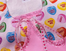 Load image into Gallery viewer, Rainbow Conversation Hearts lovecore fairy kei detachable collar