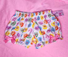 Load image into Gallery viewer, Conversation Hearts lovecore Valentine fairy kei bloomers, size S-2X