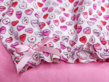 Load image into Gallery viewer, White Conversation Hearts lovecore Valentine fairy kei bloomers, size XL