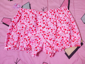 Pink Conversation Hearts lovecore Valentine fairy kei bloomers, size XL