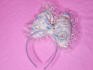Unicorn carnival castle sweet lolita fairy kei puffy bow headband