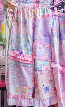 Load image into Gallery viewer, Pastel rainbow patchwork pants, fairy spank kei size S