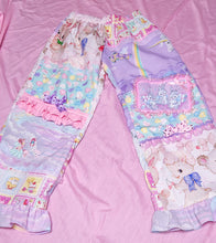 Load image into Gallery viewer, Pastel rainbow patchwork pants, fairy spank kei size S