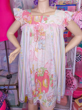 Load image into Gallery viewer, Strawberry Shortcake upcycled paneled 80s nightie dress size 2X