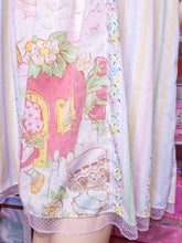 Load image into Gallery viewer, Strawberry Shortcake upcycled paneled 80s nightie dress size 2X