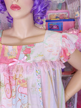 Load image into Gallery viewer, Strawberry Shortcake upcycled paneled 80s nightie dress size 2X