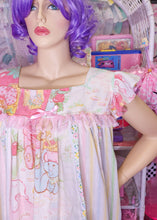 Load image into Gallery viewer, Strawberry Shortcake upcycled paneled 80s nightie dress size 2X