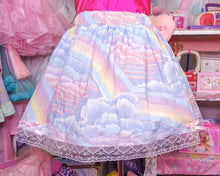 Load image into Gallery viewer, Pastel rainbow upcycled skirt size M XL PLEASE READ