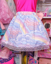 Load image into Gallery viewer, Pastel rainbow upcycled skirt size M XL PLEASE READ