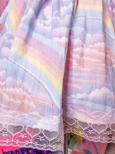 Load image into Gallery viewer, Pastel rainbow upcycled skirt size M XL PLEASE READ