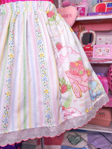 Strawberry Shortcake upcycled paneled skirt size 4X