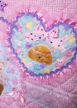 Load image into Gallery viewer, Pink gingham sweet lolita retro bear collage quilted ruffle tote bag