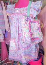 Load image into Gallery viewer, Pastel rainbow 90&#39;s carousel collage spank kei paneled 80s nightie dress size M