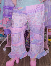 Load image into Gallery viewer, Pastel rainbow patchwork pants, fairy spank kei size XL