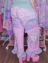 Load image into Gallery viewer, Pastel rainbow patchwork pants, fairy spank kei size XL