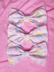 Pink retro teddy bear pastel sweet lolita hair bow