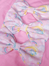 Load image into Gallery viewer, Pink retro teddy bear pastel sweet lolita hair bow