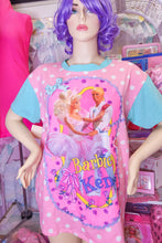 Load image into Gallery viewer, Pink polka dot 90&#39;s doll boxy top, maximalist spank kei plus size XL