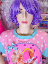 Load image into Gallery viewer, Pink polka dot 90&#39;s doll boxy top, maximalist spank kei plus size XL