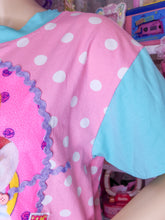 Load image into Gallery viewer, Pink polka dot 90&#39;s doll boxy top, maximalist spank kei plus size XL