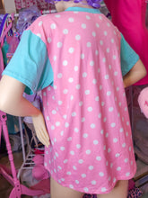 Load image into Gallery viewer, Pink polka dot 90&#39;s doll boxy top, maximalist spank kei plus size XL