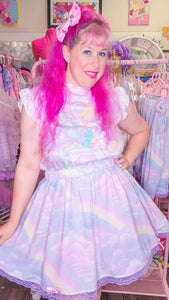 Pastel rainbow fairy spank kei skirt plus size 2X 3X 4X