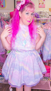 Pastel rainbow fairy spank kei skirt plus size 2X 3X 4X