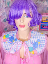 Load image into Gallery viewer, Pastel 90&#39;s heart balloon grid print fairy spank kei detachable collar