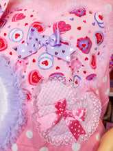 Load image into Gallery viewer, Pink dot lovecore spank kei maximalist boxy top, size XL