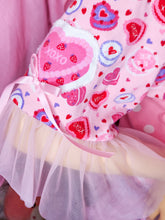 Load image into Gallery viewer, Pink dot lovecore spank kei maximalist boxy top, size XL