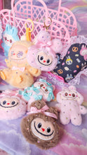Load image into Gallery viewer, Labubu snacks heart plush bag charm, key chain trinket