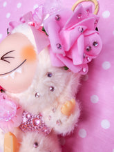 Load image into Gallery viewer, Ivory Labubu plush key chain trinket, Hime gyaru bling lafufu