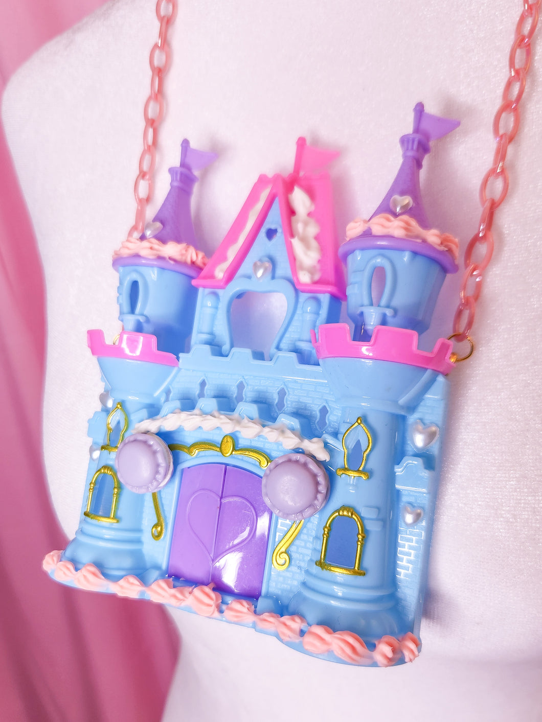Frosted castle necklace, fairy spank kei decora