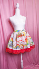 Load image into Gallery viewer, Rainbow Brite upcycled fairy spank kei skirt, 80&#39;s size small medium