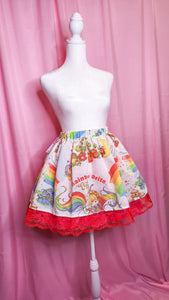 Rainbow Brite upcycled fairy spank kei skirt, 80's size small medium