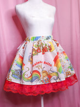 Load image into Gallery viewer, Rainbow Brite upcycled fairy spank kei skirt, 80&#39;s size small medium