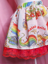 Load image into Gallery viewer, Rainbow Brite upcycled fairy spank kei skirt, 80&#39;s size small medium