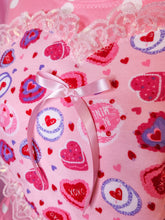 Load image into Gallery viewer, Heart cake polka dot cutsew ruffle blouse, pink lovecore size L