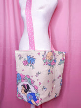 Load image into Gallery viewer, Snow White upcycled quilted tote bag, fairy spank kei