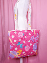 Load image into Gallery viewer, 90&#39;s ballerina doll upcycled quilted tote bag, fairy spank kei