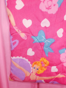 90's ballerina doll upcycled quilted tote bag, fairy spank kei