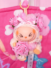 Load image into Gallery viewer, Ivory Labubu plush key chain trinket, Hime gyaru bling lafufu