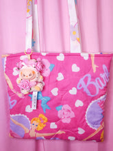 Load image into Gallery viewer, 90&#39;s ballerina doll upcycled quilted tote bag, fairy spank kei