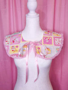 Kitschy animal faux patchwork detachable collar, fairy spank kei