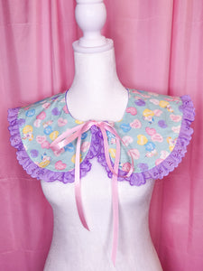 Mint green Conversation Hearts detachable collar, fairy spank kei lovecore