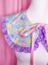 Load image into Gallery viewer, Mint green Conversation Hearts detachable collar, fairy spank kei lovecore