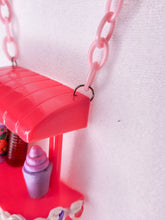 Load image into Gallery viewer, Pink/red frosted snack stand necklace, fairy spank kei decora