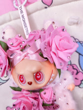 Load image into Gallery viewer, Pink Labubu plush key chain trinket, Hime gyaru bling lafufu