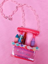 Load image into Gallery viewer, Pink/red frosted snack stand necklace, fairy spank kei decora