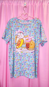 Bananya boxy top, decora fairy spank kei size XL